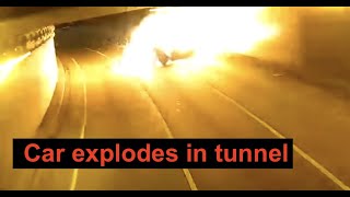 Video captures car exploding in this infamous Minnesota tunnel [upl. by Shultz382]