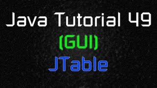 Java Tutorial 49 GUI  JTable [upl. by Artap]