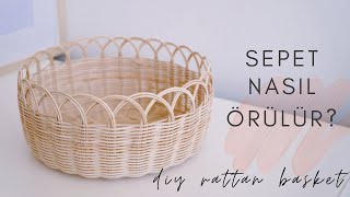 Sepet Nasıl Örülür  How to Weave a Rattan Basket [upl. by Teemus]