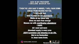 God is my provider  Daily Bible declaration for breakthrough  RMM 561 [upl. by Nnylanna]