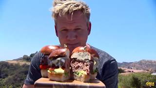 Gordon Ramsays perfect burger tutorial  GMA [upl. by Suehtomit]