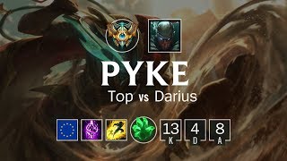 Pyke Top vs Darius  EUW Challenger Patch 811 [upl. by Neelrad]