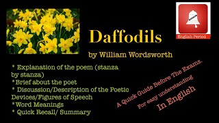 DAFFODILS Poem Easy ExplanationMeanings Figures of Speech Poetic Devices II ENGLISH PERIOD II [upl. by Carey]