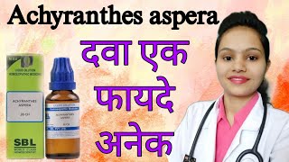 Achyranthes Aspera Homeopathic Medicine Uses in Hindi [upl. by Buckie]