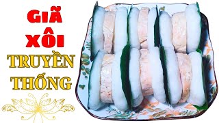 Cách làm BÁNH GIẦY KẸP CHẢ giã tay truyền thống [upl. by Oflodor]