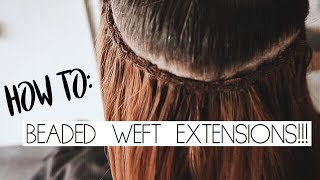 BEADED WEFT EXTENSIONS TUTORIAL [upl. by Amehsat]