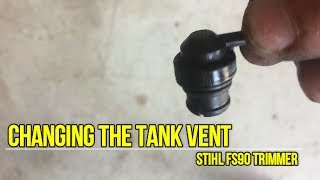 How to replace the tank vent on a Stihl FS90R trimmer weedeater [upl. by Katsuyama868]