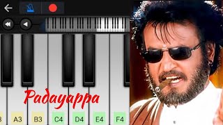 Padayappa Theme  Mass BGM  Easy piano Tutorial  perfect piano  Rajinikanth [upl. by Moshe]