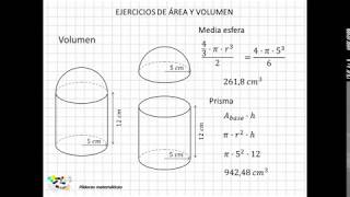 17 Ejercicios de áreas y volúmenes I [upl. by Airdnna455]