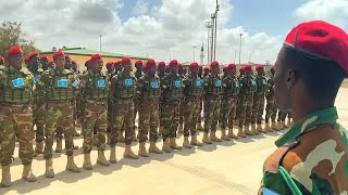 Somali Eagles train at barracks in Mogadishu [upl. by Socher]