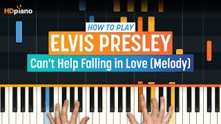 How to Play quotCant Help Falling in Lovequot by Elvis Presley Melody  HDpiano Part 1 Piano Tutorial [upl. by Naoma]