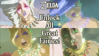 Zelda Tears of the Kingdom  How To Unlock All Great Fairies  Fairy Fountain Locations Guide [upl. by Eseer521]