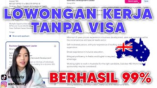 CARA KERJA DI AUSTRALIA TANPA VISA  Lowongan Kerja September 2024 [upl. by Ayram]