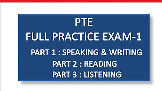 PTE FULL PRACTICE EXAM  WITH KEY [upl. by Temme]