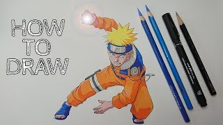 How To Draw  NARUTO UZUMAKI  TUTORIAL  Fighting Pose [upl. by Eisdnil]