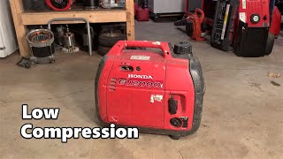 Honda EU2000i Teardown and Fix  Low Compression [upl. by Aehc]