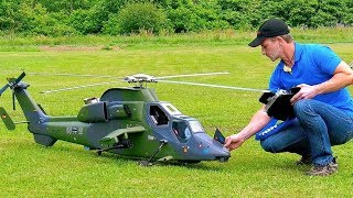 EC665 EUROCOPTER TIGER GIANT RC SCALE MODEL TURBINE HELICOPTER FLIGHT DEMONSTRATION [upl. by Lama]