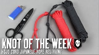 Knot of the Week Japanese Rope Restraint with Hojo Cord or Hayanawa [upl. by Martynne]