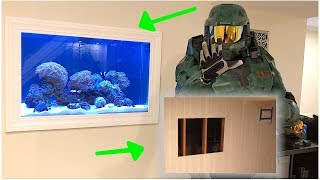 My In Wall Aquarium Start to Finish DIY [upl. by Sinne]