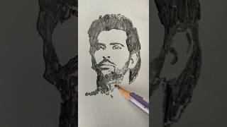 Hrithik Roshan sketch  pencil art  Bollywood Star shortsfeed shorts artandcraft art ytshorts [upl. by Kinnon]