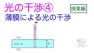 高校物理 波動 光の干渉④ 薄膜による光の干渉 授業 [upl. by Elmira]