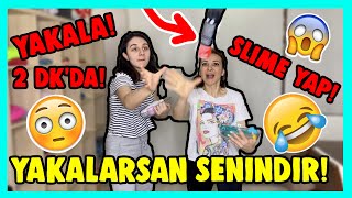 YAKALARSAN SENİNDİR SLİME CHALLENGE AYAKTA SLİME KAPMA YARIŞMASI Bidünya Oyuncak [upl. by Magree]