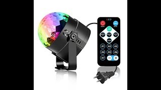 Spriak Led Projection Party Disco Ball DJ Lights 3w Strobe Rotating Lights Show [upl. by Cornie]