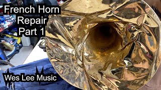 French Horn Repair part 1 Wes Lee Music [upl. by Attekal]