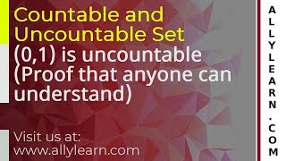 01 is uncountable  Proof using definition of Countable Set  Algebra [upl. by Ailuy]