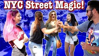 NYC Street Magic  With Approaching the Group [upl. by Enilkcaj947]