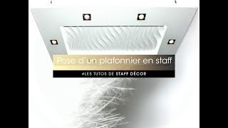 PLAFONNIER LED EN STAFF o POSE FACILE NOTRE TUTORIEL [upl. by Asilla]