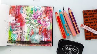 Easy Art Journaling for Beginners with Stabilo Woodys [upl. by Lean]