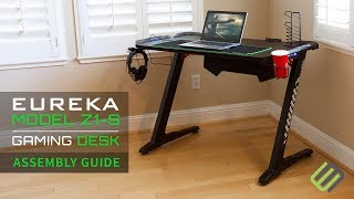 Eureka Z1S Gaming Desk Assembly Guide [upl. by Naired]