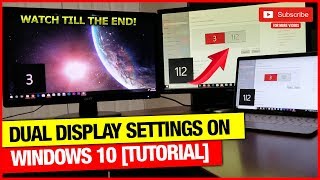 Settings for Dual Monitor Setup Windows 10 [upl. by Gasper]