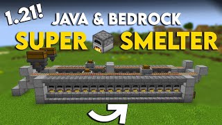 Minecraft Super Smelter 121  Super Smelter In Minecraft Java amp Bedrock [upl. by Palumbo]