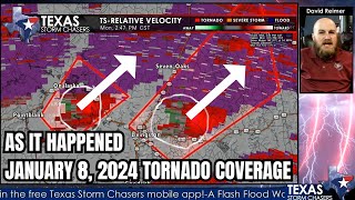 As it happened January 8 2024 Texas Blizzard amp Tornado Coverage [upl. by Livi]