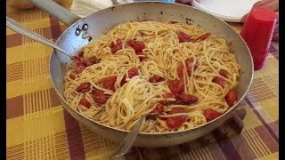 LINGUINE CON POMODORINI CONFIT primo piatto semplice [upl. by Dorca468]