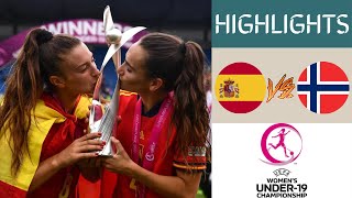 Spain vs Norway UEFA Womens U19 Championship Highlights  Final [upl. by Claus]