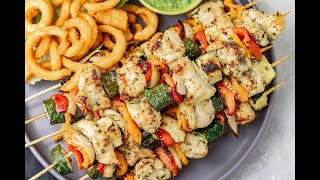 Grilled Chicken Kabobs With Vegetables [upl. by Reaht]