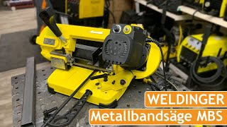 Metallbandsäge MBS von WELDINGER  Bandsäge zum schneiden von Metallen oder Stahl  Erster Eindruck [upl. by Acinet32]