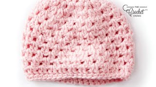 Easy Crochet Baby Newborn Cluster Hat [upl. by Ailsa]