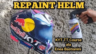 Repaint helm full face KYT TT Course ala Enea Bastianini [upl. by Nwahsan604]