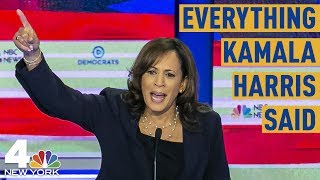 Everything Kamala Harris Said at the Democratic Debate From Food Fights to Busing  NBC New York [upl. by Attela]