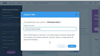 Cómo crear un duplicado de un sitio web en Wix [upl. by Fitz]