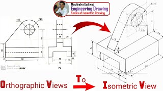 Isometric drawing engineering drawing  Isometric view in engineering drawing [upl. by Shamma]