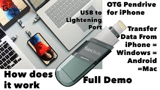 Otg Pendrive for iPhone  SanDisk iXpand Flash Drive Flip for iPhone iPad Mac Android Windows [upl. by Htederem]