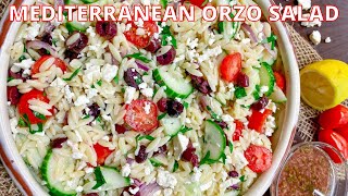 Mediterranean Orzo Salad Recipe [upl. by Keelin245]