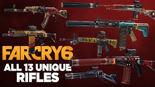 Far Cry 6  All 13 Unique Rifles [upl. by Gibun]