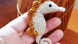 Cavalluccio marino alluncinetto tutorial crochet step by step [upl. by Eizle]