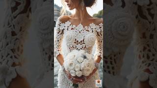 VESTIDOS DE NOIVA EM CROCHET COM FLORES IA  TENDÊNCIA VERÃO 2024 ESTILOSO Taís de Pádua Crochet [upl. by Raviv]